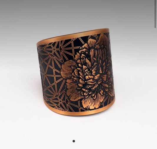 House of Tenebris: Peony Flower of Life Cuff